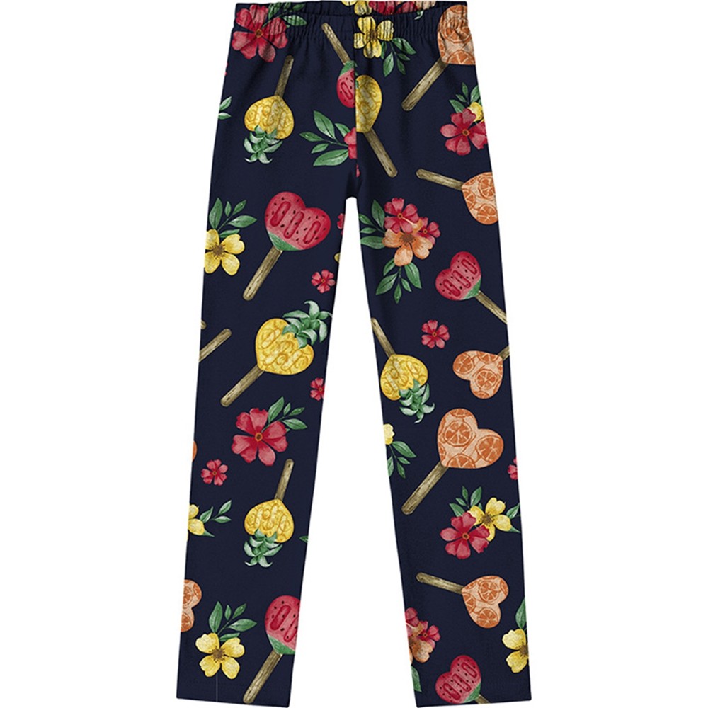 Calça Legging Cotton Feminina Infantil Kyly